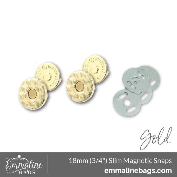 Magnetic Snap Closures (2 Pack) -3/4" (18mm) (5 Finishes)