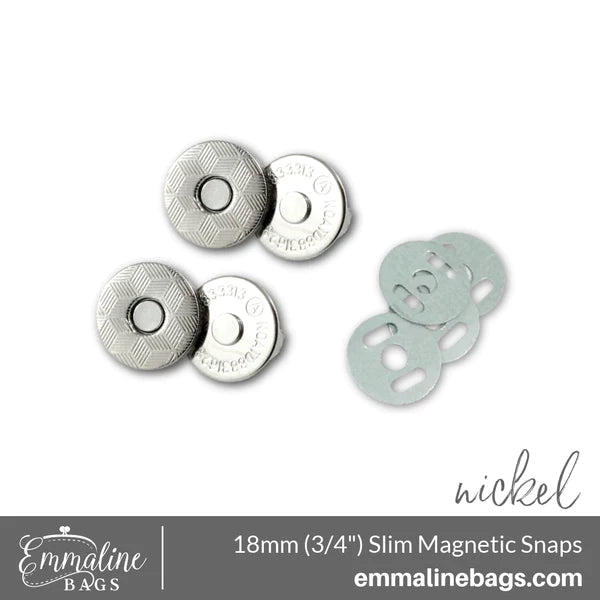 Magnetic Snap Closures (2 Pack) -3/4" (18mm) (5 Finishes)