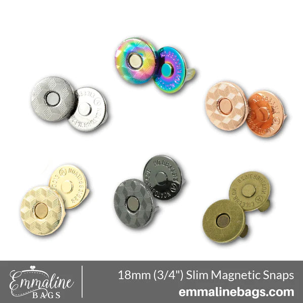 Magnetic Snap Closures (2 Pack) -3/4" (18mm) (5 Finishes)