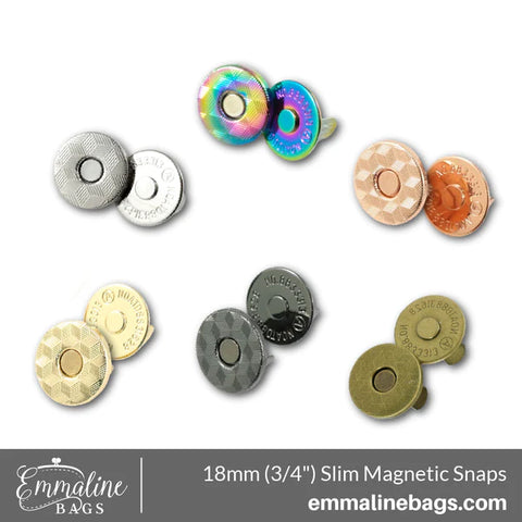 Magnetic Snap Closures (2 Pack) -3/4" (18mm) (5 Finishes)