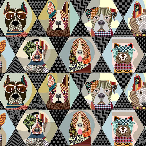 Life is Better With a Dog - Dog Frames - 10386 (1/2 Yard)