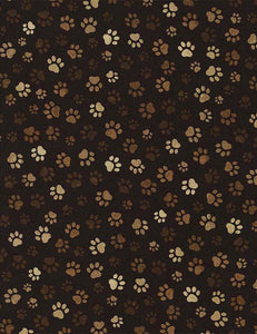 Pure Breeds - Paw Print - PAW-C1846 MUD (1/2 Yard)