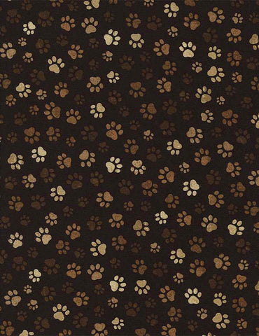 Pure Breeds - Paw Print - PAW-C1846 MUD (1/2 Yard)