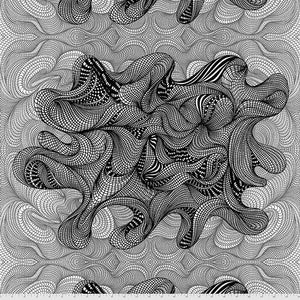 Free Spirit Fabrics - BioGeo-2 - Bio Entanglement - Gray - PWAL014.GRAY (1/2 Yard)