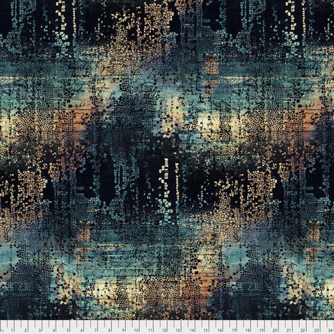 Tim Holtz - Abandoned - Fractured Mosaic - Indigo - PWTH130.INDIGO (1/2 Yard)