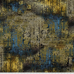 Tim Holtz - Abandoned II - Gilded Mosaic - Gold - PWTH140.GOLD (1/2 Yard)