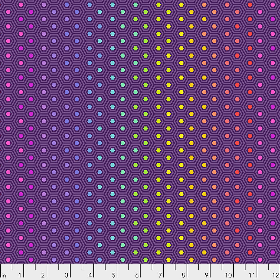 Tula Pink - True Colors - Hexy Rainbow - Starling - PWTP151.STARLING (1/2 Yard)