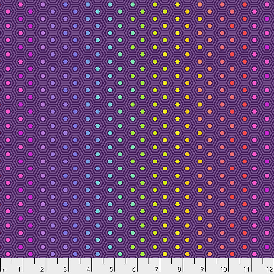 Tula Pink - True Colors - Hexy Rainbow - Starling - PWTP151.STARLING (1/2 Yard)