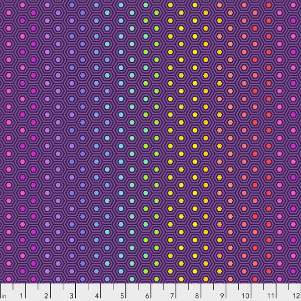 Tula Pink - True Colors - Hexy Rainbow - Starling - PWTP151.STARLING (1/2 Yard)