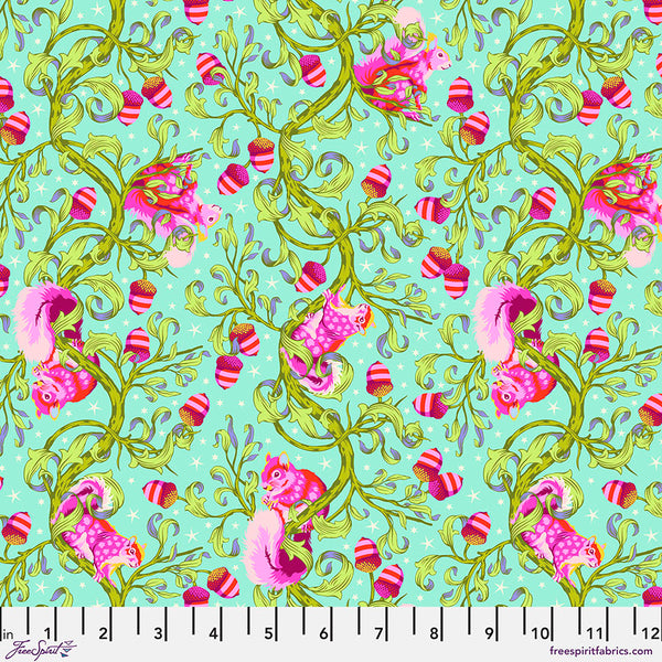 Tula Pink - Tiny Beasts - Oh Nuts - Glimmer - PWTP179.GLIMMER (1/2 Yard)