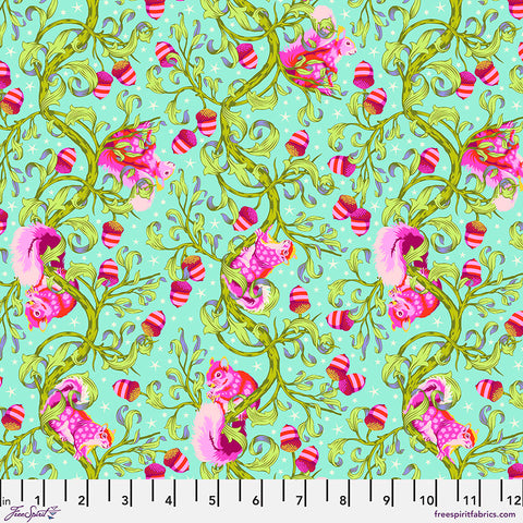Tula Pink - Tiny Beasts - Oh Nuts - Glimmer - PWTP179.GLIMMER (1/2 Yard)