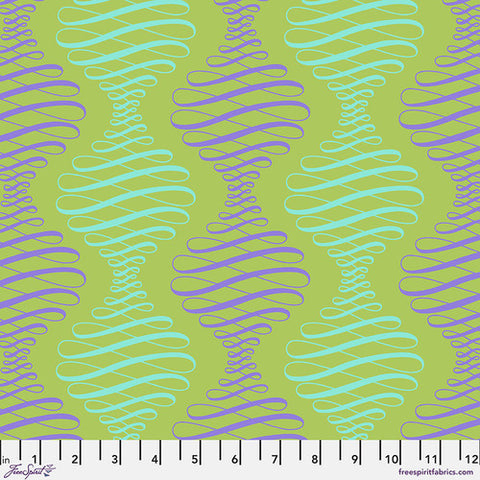 Tula Pink - Parisville (Deja Vu) - Spencer Stripe - Pistachio - PWTP194.PISTACHIO (1/2 Yard)