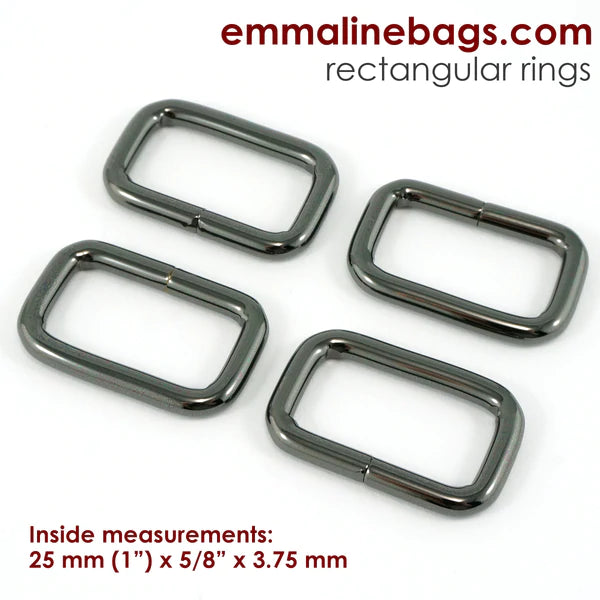 Rectangular Rings (4 Pack) - 1" (25 mm) (5 finishes)
