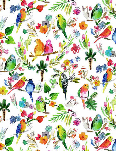 Paradise Found - Parrots - STELLA-DJL1775 (1/2 Yard)