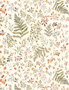 Little Fawn & Friends - Autumn Ferns & Leaves - STELLA-DNS1906 (1/2 Yard)