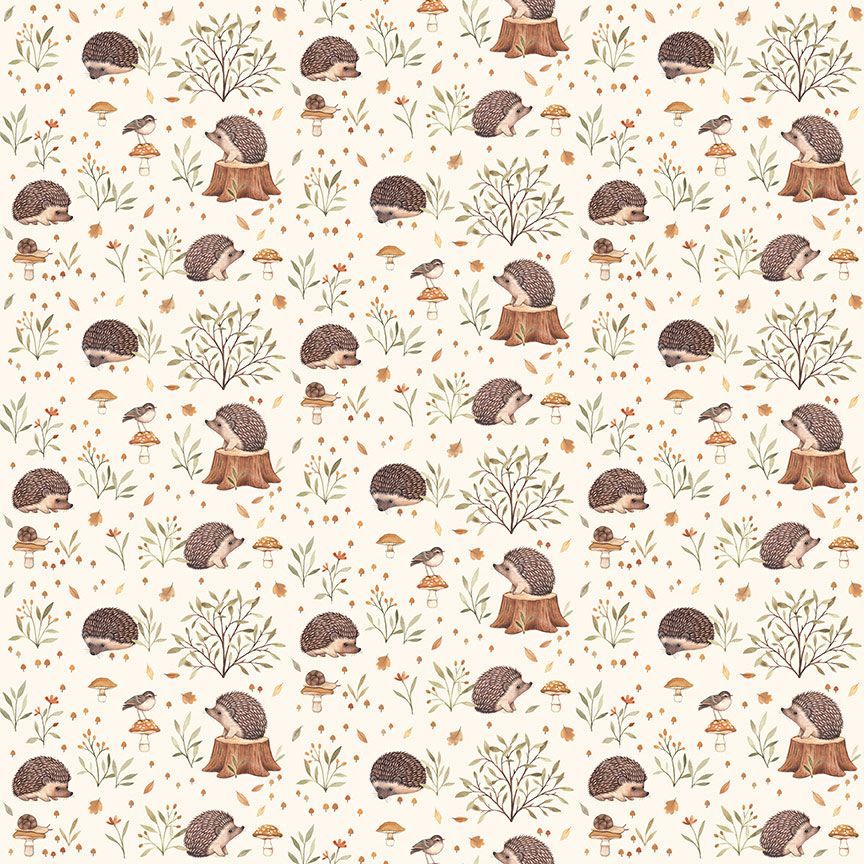 Little Forest - Hedgehogs - DSDN2304 (1/2 Yard)