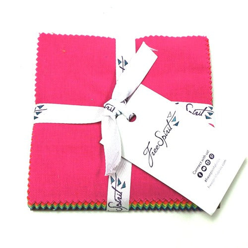 5" Charm Pack - Tula Pink - Solids - Designer Essentials (42 pc) - FB6CPTP.SOLID