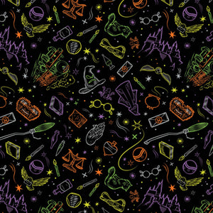 Camelot - Character Hallowe'en - Harry Potter - Artifacts Toss - CAM23800688-01 (1/2 Yard)