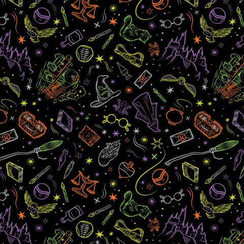 Camelot - Character Hallowe'en - Harry Potter - Artifacts Toss - CAM23800688-01 (1/2 Yard)