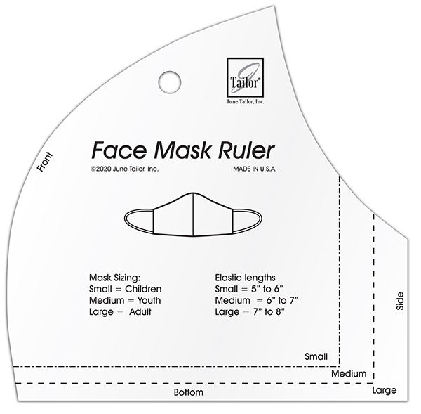 June Tailor Face Mask Ruler (makes 3 sizes)