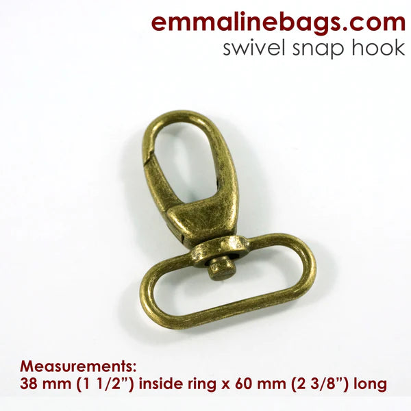 Swivel Snap Hook:  Designer Profile (2 Pack) - 1 1/2" (38 mm) (5 finishes)