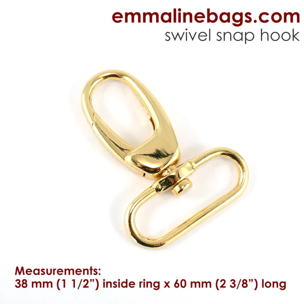 Swivel Snap Hook:  Designer Profile (2 Pack) - 1 1/2" (38 mm) (5 finishes)