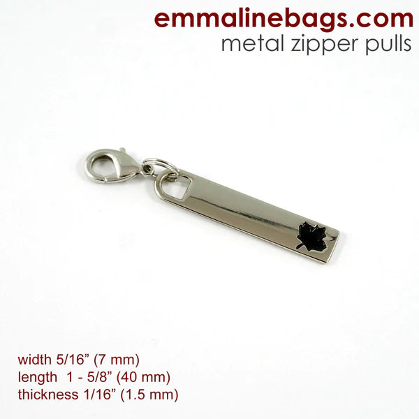 Zipper Pull - Maple Leaf - Nickel