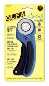 OLFA - Splash Ergonomic Rotary Cutter (45mm) - Pacific Blue